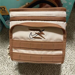 Nike Cream and Brown Men's Toiletry Bag